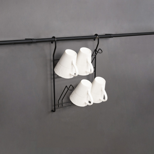 Корзина на трубу d16 для стаканов CWJ229 черный AKS_4