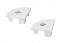 Заглушка к алюминиевому профилю ORION-1616C, форма четверть круга, цвет серый, AKS фотография