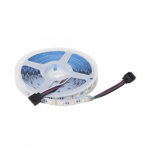 Лента светодиодная RGBW - 10W/m, 12V, 12мм, 5050, 60 д/м, IP20, цветная + теплый белый - 5м, AKS_1