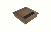 Пропуск кабельный металл 120х120мм брашированная латунь AKS фотография