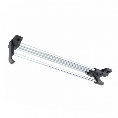 Выдвижная вешалка L-350 усиленная с ручкой (полая трубка), хром/черный REJS_1