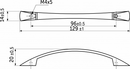 Ручка меб. скоба мет. UN90 96 сатин AKS_2