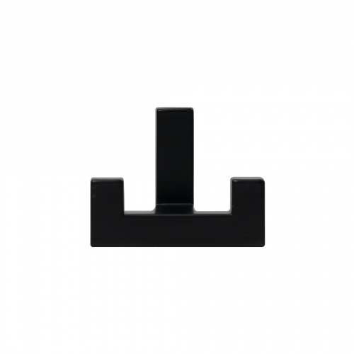 Крючок меб. двухрожковый мет. BENZ черный матовый AKS_5