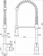 Смеситель для кухни однорычажный со съемным гибким шлангом, HDF-8111, сатин, AKS_preview_1