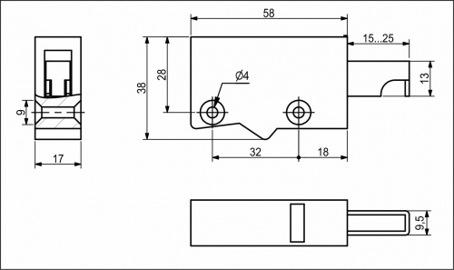 Навес кухонный регулируемый (простой) белый, SAZ_2