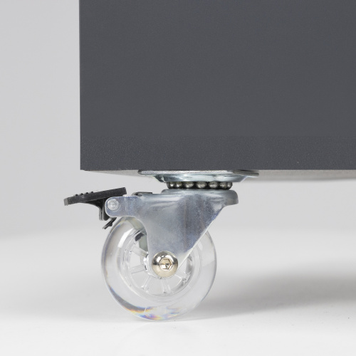 Колесо меб. CRYSTAL/1 d50 h64 с площадкой с торм., прозрачный AKS_4