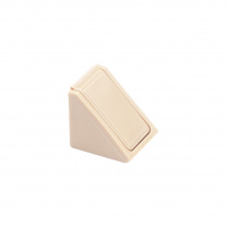 Уголок пластиковый одинарный 20*20 с крышкой совместно ваниль 07 (уп/500шт) AKS фотография