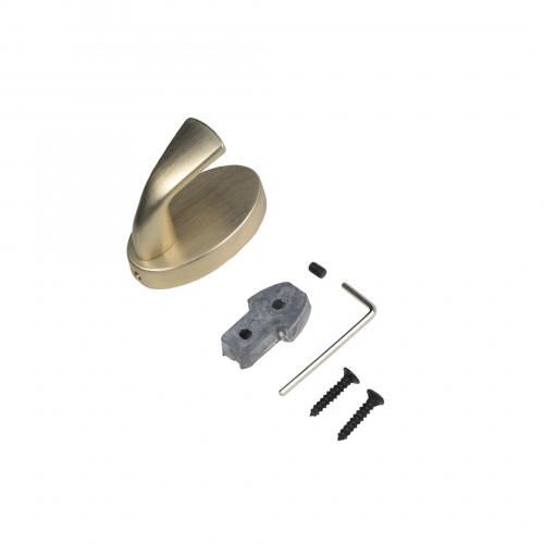 Крючок меб. однорожковый мет. QUEEN брашированное золото AKS_4