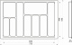 Лоток для столовых приборов 800 TR-03 (735～680*430～390*55), графит AKS_preview_1