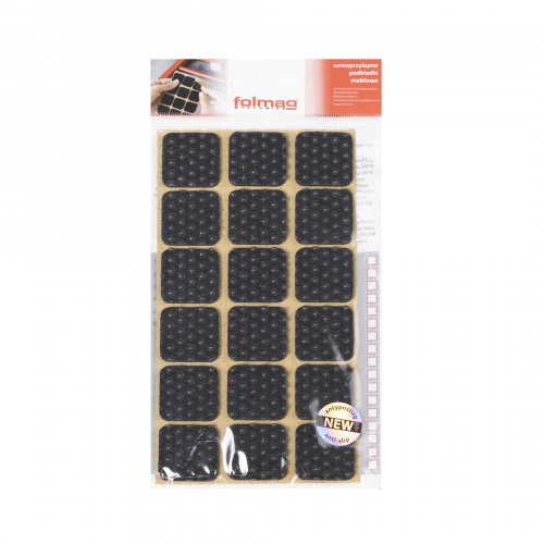 Подкладка самоприлипающая фетровая прорезиненная 25 х 25мм (1упак.=18шт), черная, Folmag_3