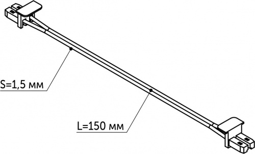 Шнур соединительный для светильника нарезного (светильник - светильник), 15 см, AKS_2