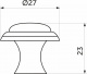 Ручка меб. кнопка мет. UNO старое золото AKS_preview_1