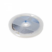 Лента светодиодная - 9,6W/m, 12V, 8мм, 2835, 120 д/м, IP20, теплый белый (3000K) - 20м, AKS фотография