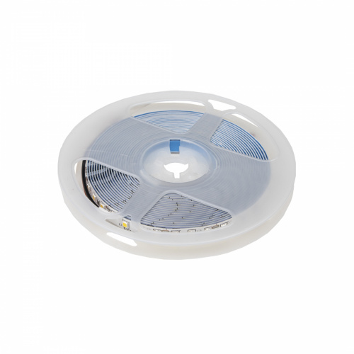 Лента светодиодная - 9,6W/m, 12V, 8мм, 2835, 120 д/м, IP20, теплый белый (3000K) - 5м, AKS_1