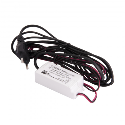 Блок питания Ultra 15W/12V с вилкой и миниконнектором (по 2 м), AKS_3