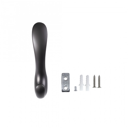 Крючок меб. двухрожковый мет. ROMA графит AKS_6