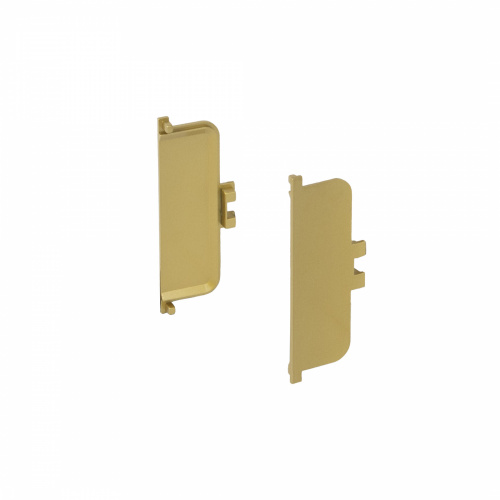 Комплект заглушек металлич. внутр. к профилю Gola, C-образных (левая+правая) матовое золото AKS_1