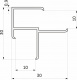 Планка угловая 10 уголок матовая (L=0.6) AKS_preview_1
