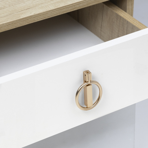 Ручка меб. кнопка мет. ROUND брашированное золото, AKS_5