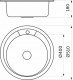 Мойка н/сталь, круглая одночашевая, d510мм, декорированный хром, врезн на столещницу, AKS (0,8мм)_preview_1