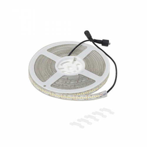Лента светодиодная термостойкая, подводная - 14,4W/m, 24V, 13мм, 2835, 240 д/м, IP68, теплый белый (3000К), 5м, AKS_1