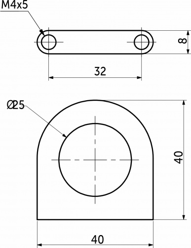 Ручка меб. кнопка мет. OLYMPIA графит AKS_2