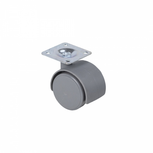 Колесо меб. пласт. d40 с площадкой, серый AKS_1