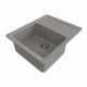 Мойка каменная, прямоугольная одночашевая, GS-3, 605*490 мм, темно-серый, врезная, Gamma Stone_preview_1
