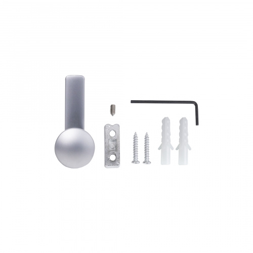 Крючок меб. однорожковый мет. KING хром матовый AKS_6