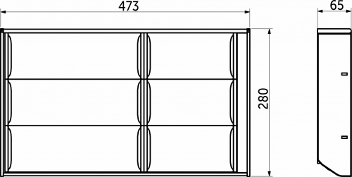 Вкладыш 30/500 шуфлядный металлический Organizer нержавеющая сталь (473*280*65) AKS_2