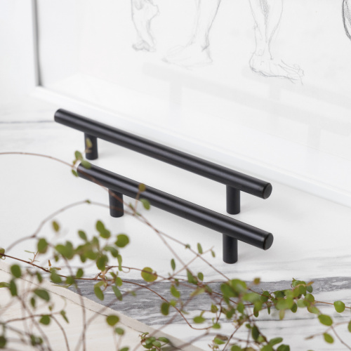 Ручка меб. релинговая 160/210 сталь черный матовый AKS_6