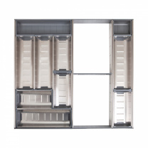 Вкладыш 60/550 шуфлядный металлический Organizer нержавеющая сталь (523*564*65) AKS