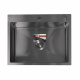 Мойка н/сталь, прямоугольная одночашевая, 600*500мм, графит, PVD покрытие, врезн на столешницу, AKS (3,2мм)_preview_1