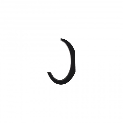 Крючок меб. однорожковый мет. MYHITO черный матовый AKS_4