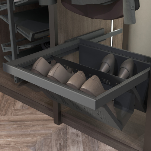Выдвижная полка для обуви 900 BRUNO, графит PRIME by AKS_3