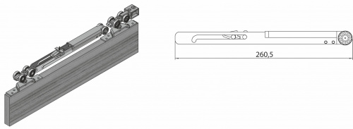 Доводчик STANDART, STANFOLD, SLIDE, PORTA GLASS для направляющей К-075 LAGUNA_2