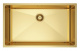 Мойка н/сталь, прямоугольная одночашевая, 740*440 мм., мат золото, соты, PVD, врезная на/под столешницу, AKS (3,2 мм.)_preview_1