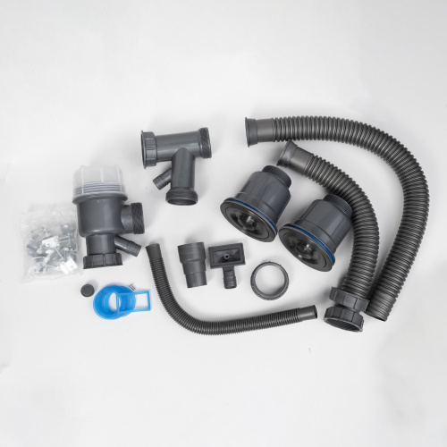 Мойка н/сталь, прямоугольная двухчашевая, 780*430мм, глянец черный, PVD, мойка справа, врезн на/вровень столешнице, AKS (3,2мм)_3