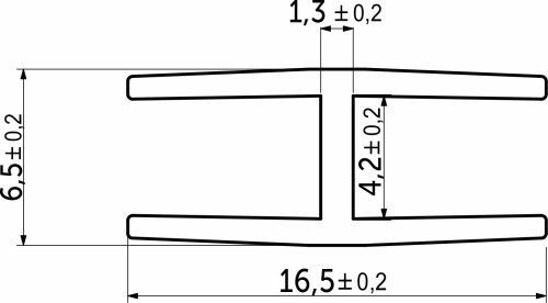 Профиль ПВХ Н-4 тёмно-коричневый соединительный (51) El-mech-plast (1шт=2м.п)_2