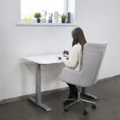 Подстолье FUTURO compact h685-1180 с регулировкой высоты, серый REJS_4