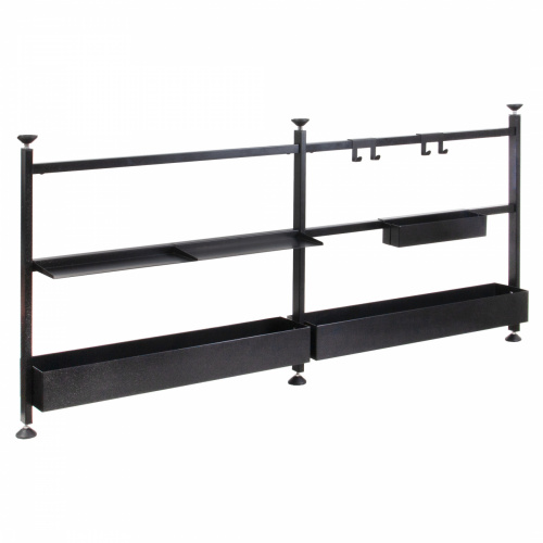 Комплект квадратного релинга h=576-635мм L1245мм двойной черный AKS_1