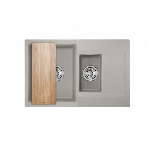 Мойка кварцевая, прямоугольная, GR-7808 Estetica, 780*500мм, базальт, Granula_1