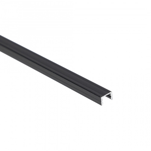 Профиль алюминиевый накладной NAVI-0806B с экраном, узкий, цвет черный, 2м, AKS_3