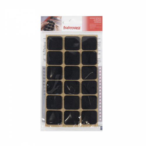 Подкладка самоприлипающая фетровая 25х25мм (1лист-18шт) черная Folmag_1