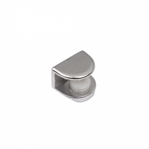 Полкодержатель для стекла регулируемый под шуруп мет. MV-09 хром AKS_1