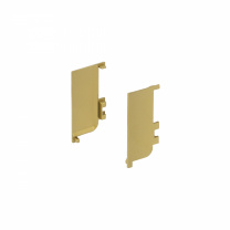 Комплект заглушек металлич. внутр. к профилю Gola, L-образных (левая+правая) матовое золото AKS
