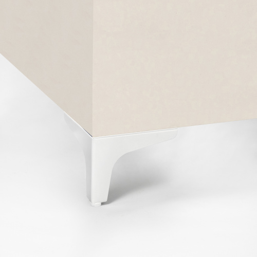 Опора меб. мет. h100 угловая белый AKS_3