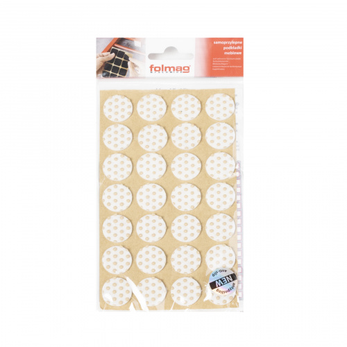 Подкладка самоприлипающая фетровая прорезиненная d20мм (1упак.=28шт), белая, Folmag_3