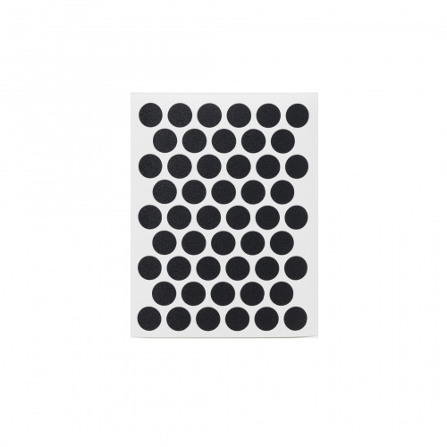 Заглушка самоприлипающая к конфирматам черный шагрень (PC 2510) (1л=50шт) Pacific_3