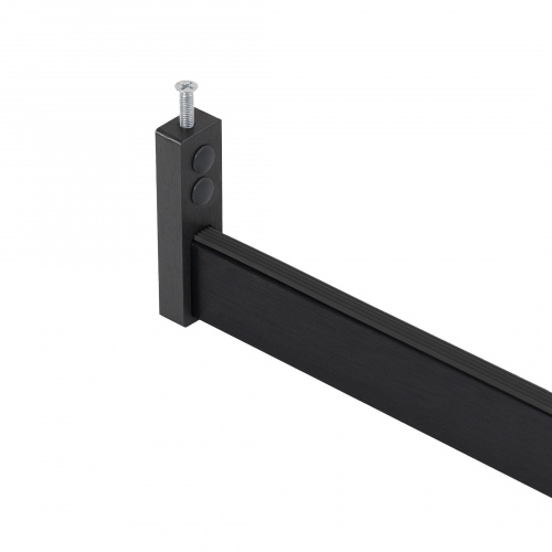 Держатель штанги гардеробной прямоуг. FAME LUMI/1 концевой, черный браш AKS_4